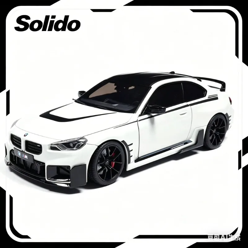 

Solido 1:18 2025 BMW M2 G87 PERFORMANCE white alloy car model, simulation static ornament, adult collectible, male toy.