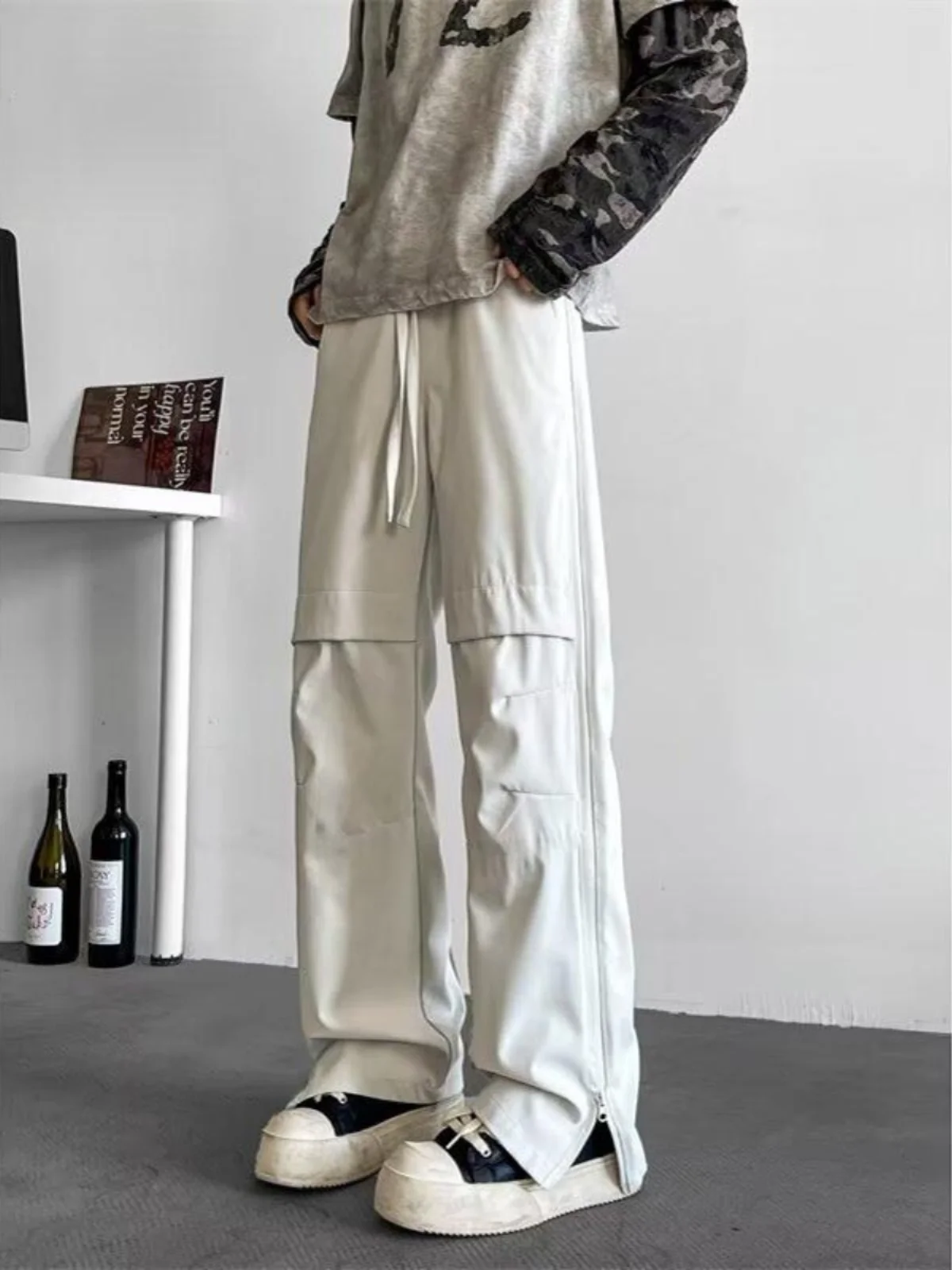 

Мужские повседневные брюки для активного отдыха в американском винтажном стиле, свободные прямые тактические брюки для молодежи, весна-осень