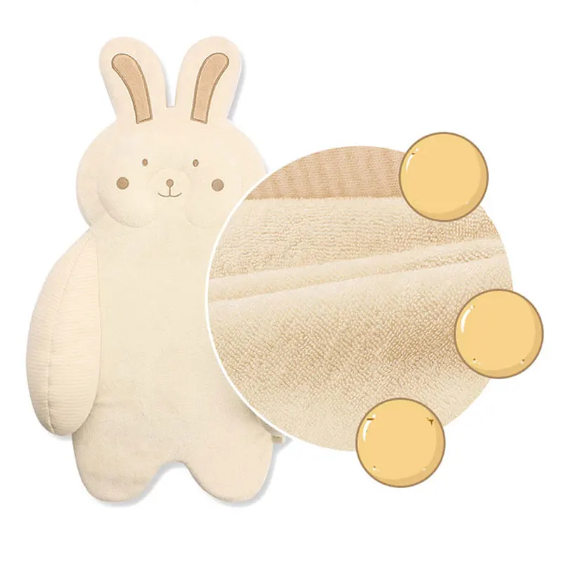 Rabbit Baby Head Shaping Pillow 0-12 Months Newborn baby Soft Memory Foam Breathable Skidproof Absorbant Bunny Milk Feeding