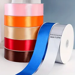 100 Yard 1-1/2 Inch Satin Ribbon for Gift Wrapping, Solid Color Wide White Ribbon for Wedding Birthday Party Flower Bouquet