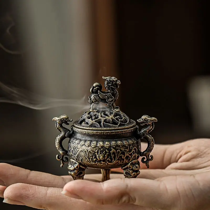 

Three-legged Unicorn Incense Burner Goose Pear Tent Indoor Burner Disc Incense Sandalwood Home Incense Burner