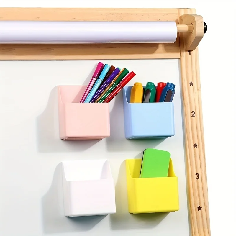 Magnetische Whiteboard-Stift-Aufbewahrungsbox mit großem Fassungsvermögen – wandmontierter Organizer mit mehreren Fächern, Design für Lehrer, Büro