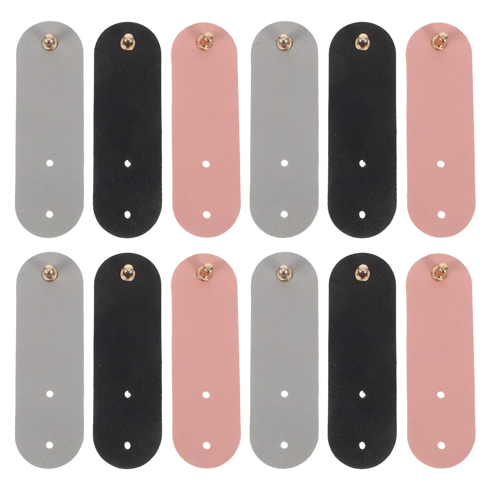 12Pcs Cord Organizer Straps PU Reusable Cable Management Bundle for Travel Office Home USB Charging Earphone Wire Keeper