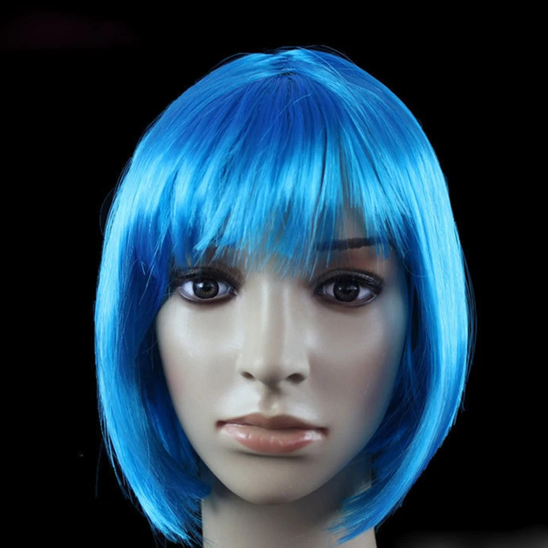 Bob Wig Pretty Women Short Bob Wigs Natural Fashion Halloween Cosplay Anime Wigs Cute Colored Synthetic Daily Party Xmas Wig