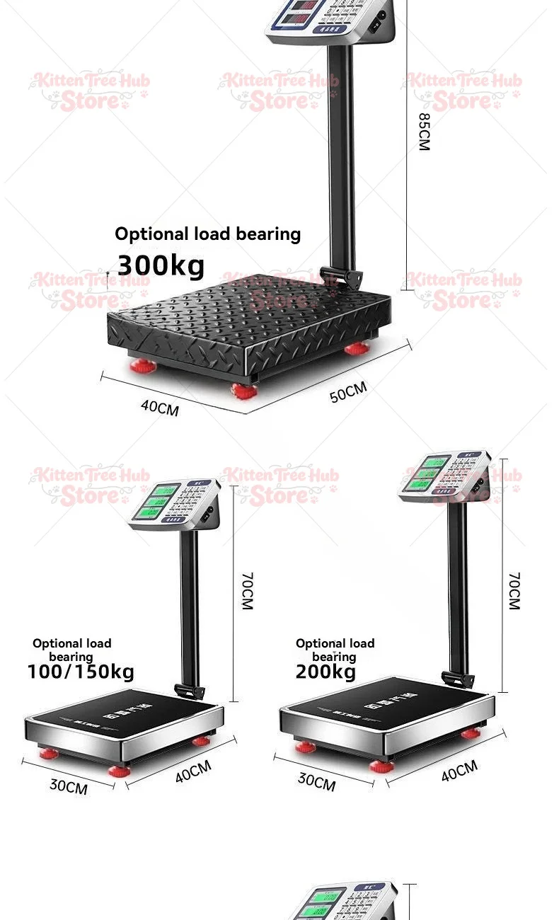 Commercial 200Kg Electronic Scale Stall Folding Electronic Scale Precision Platform Scale, Commercial Portable Folding