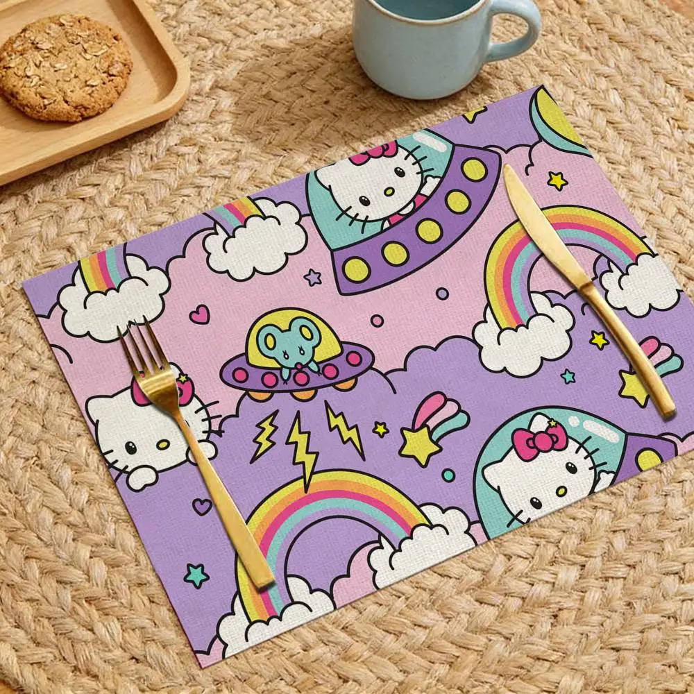 

Милые салфетки для стола S-Sanrio H-Hello K-Kitty для семейных обедов, праздничных семейных трапез, кафе и повседневных ресторанов