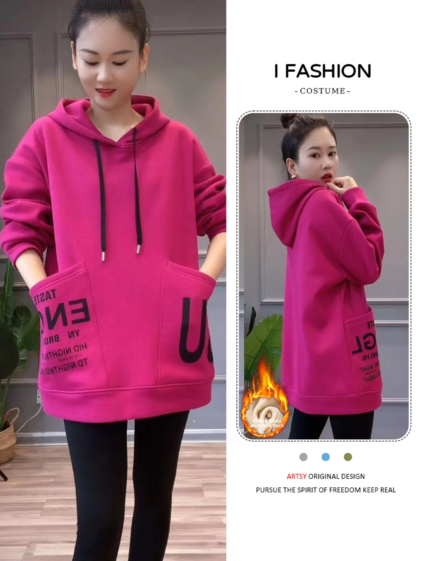 

Женская толстовка Laid-ba Sle с длинными рукавами, удлиненная, прикрывающая бедра, весенняя новинка, удобная, свободного кроя, с принтом