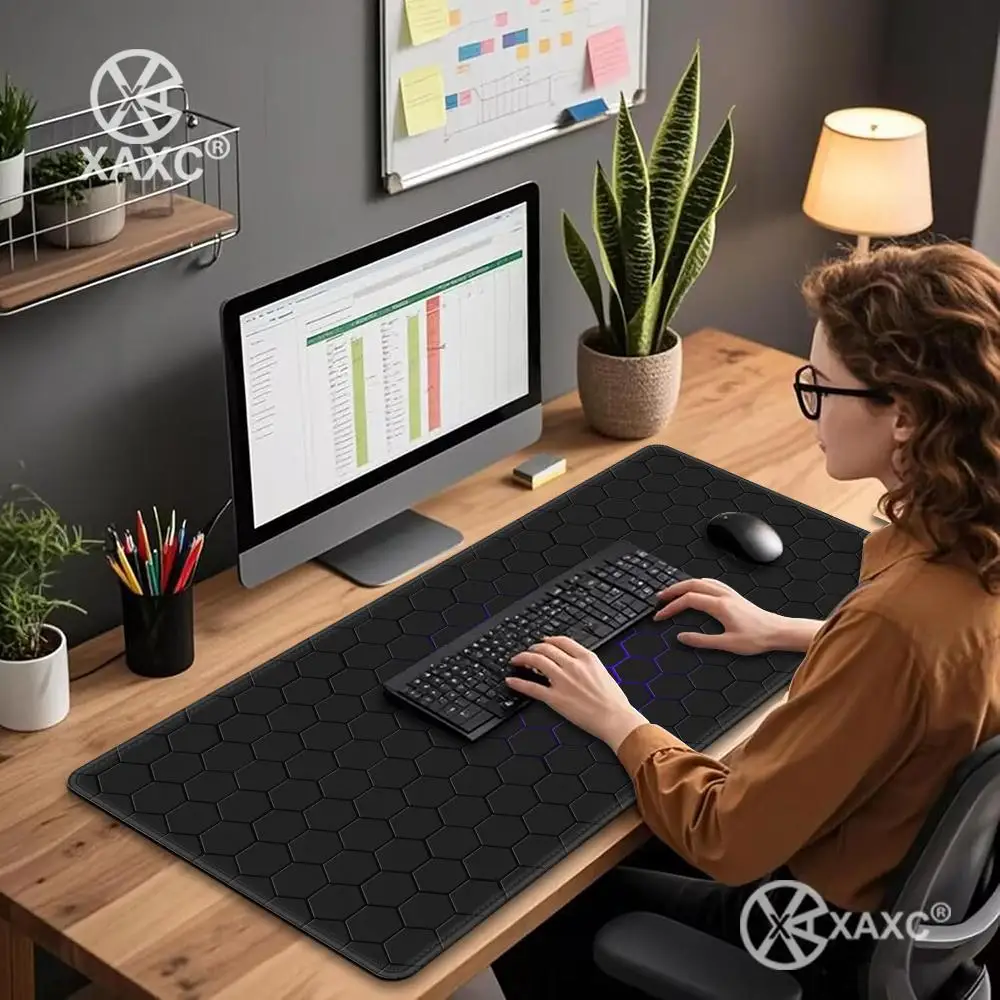 Large Gaming Moue Pad Hexagon XAXC Mouse Pad large keyboard mouse desk pad non-slip rubber gaming mouse pad laptop mouse carpet