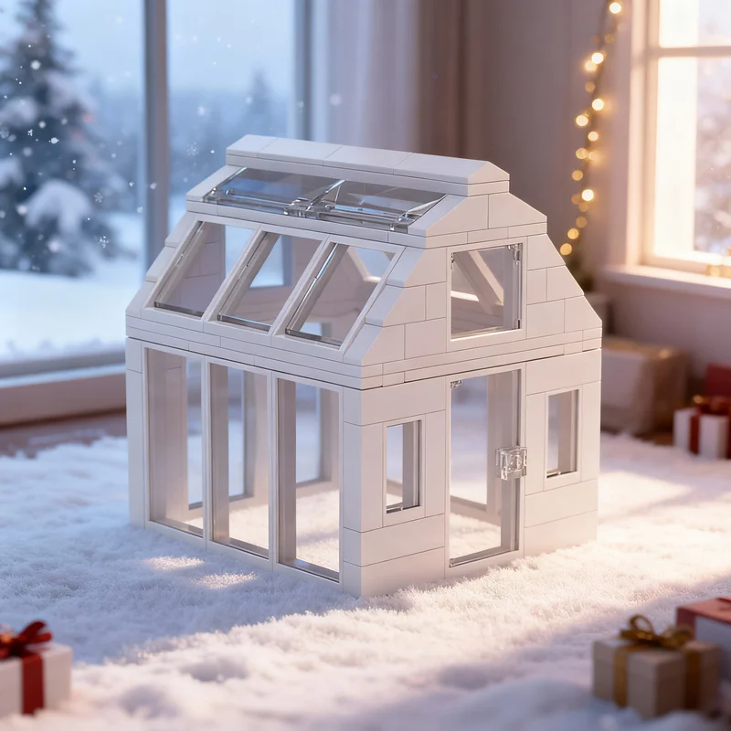 

111pcs MOC Classic Backyard Greenhouse City Farm Model Building Blocks Construction Christmas Gifts Education Toys Idea Brick
