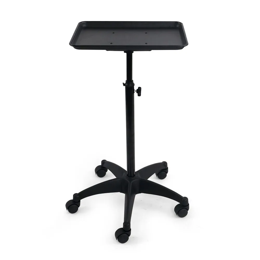 Vertical Hair Salon Tool Tray Aluminum Nail Art Mobile Storage Shelf Beauty Cart