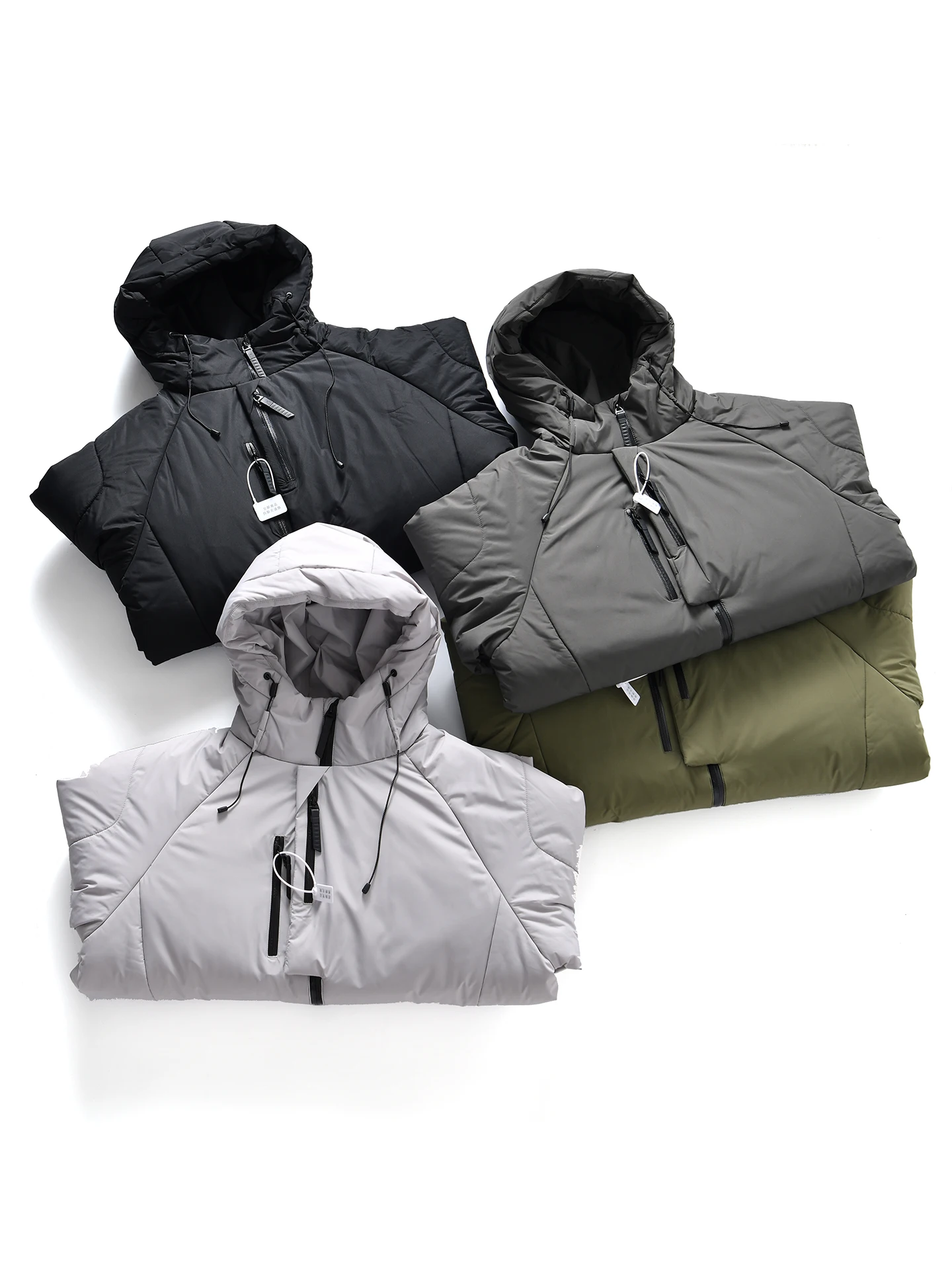 Men's Winter Cotton Jacket Windproof Water-resistant 3D Tailoring Hooded Warmth Outdoor Casual Business Gentleman Style
