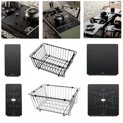 Camping IGT Table Accessories Board Table Panel Multifunctional Drain Basket Lightweight Aluminum Portable Storage Basket