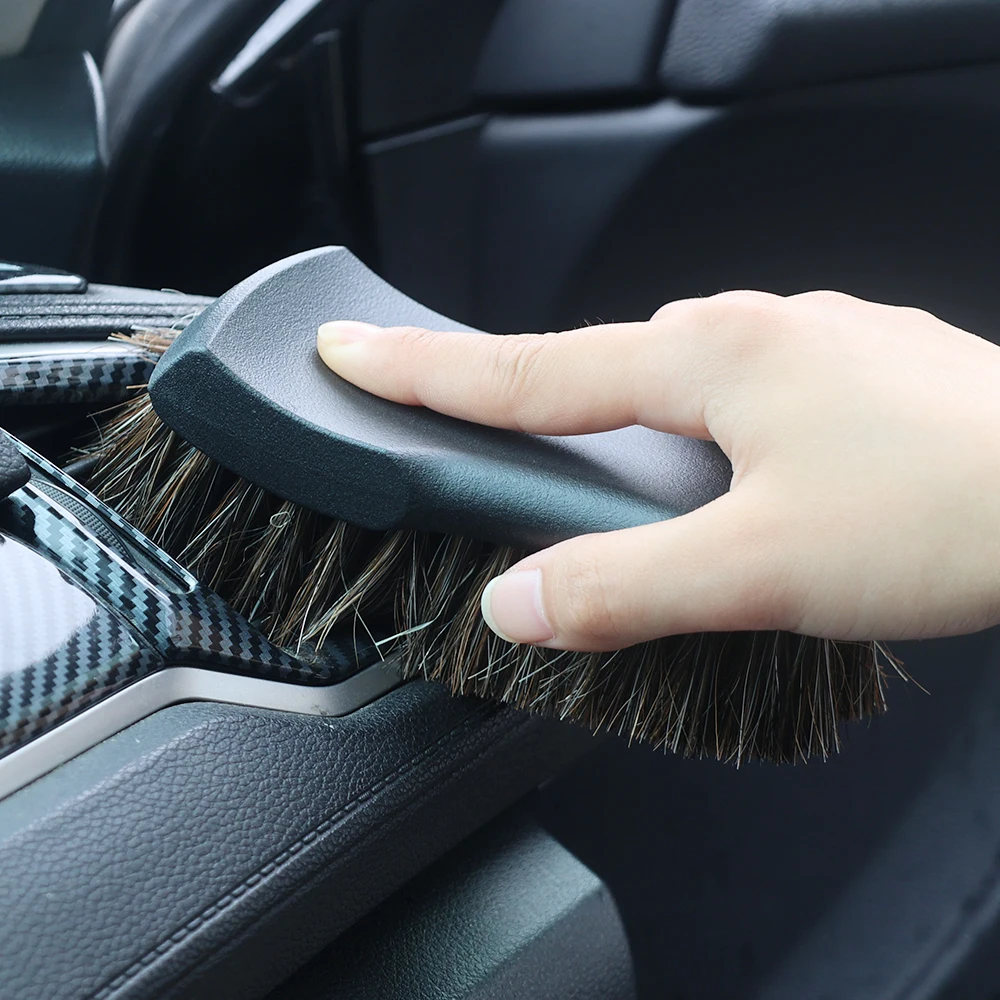 

Car Interior Brush Horsehair Brushes Leather Cleaning Brush Tire Cleaning Brushes Detail Clean Brushing Cars Clean Tools