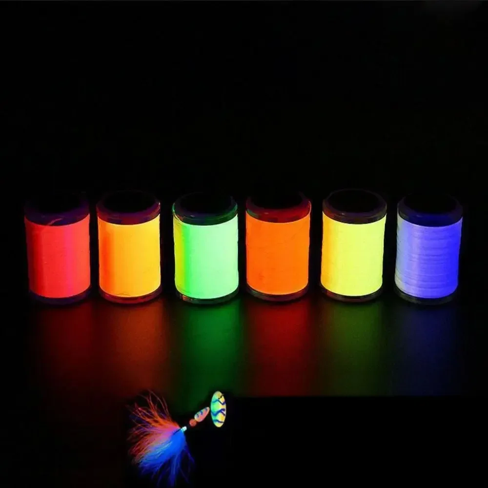 Fluorescent Color Fly Tying Thread UV Reflection Effect 150D Tying Thread Material Strong 150Yard Fly Fishing Line Bass Flies