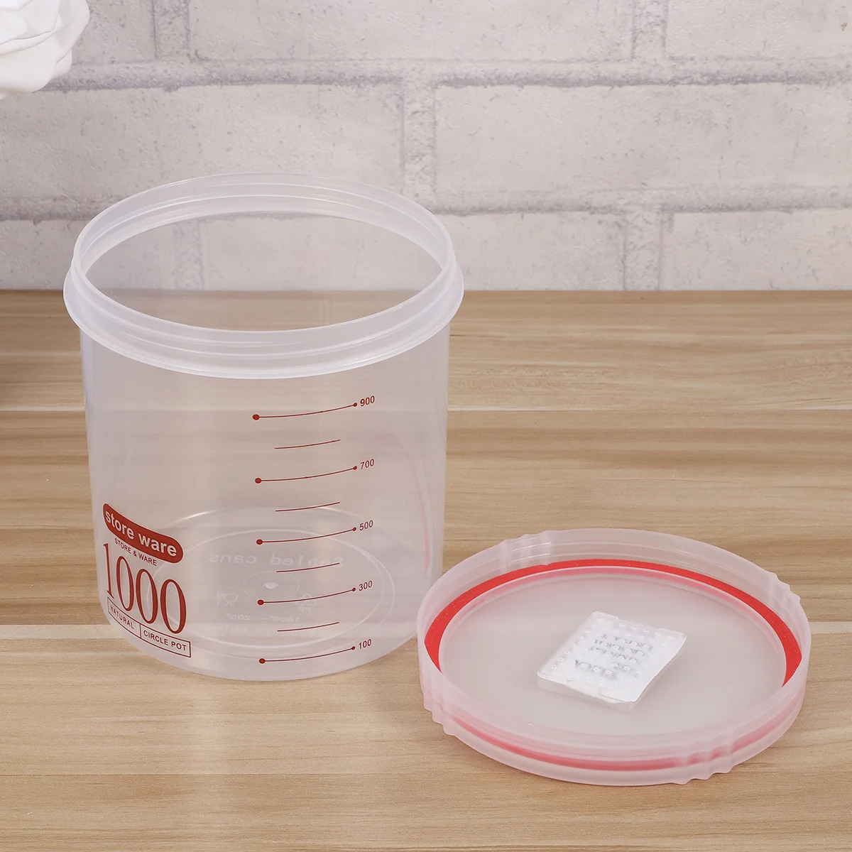 

Clear Plastic Food Storage Containers Airtight Sealed Canister Moistureproof Storage Box for Snacks Grains Cereal Beans Nuts