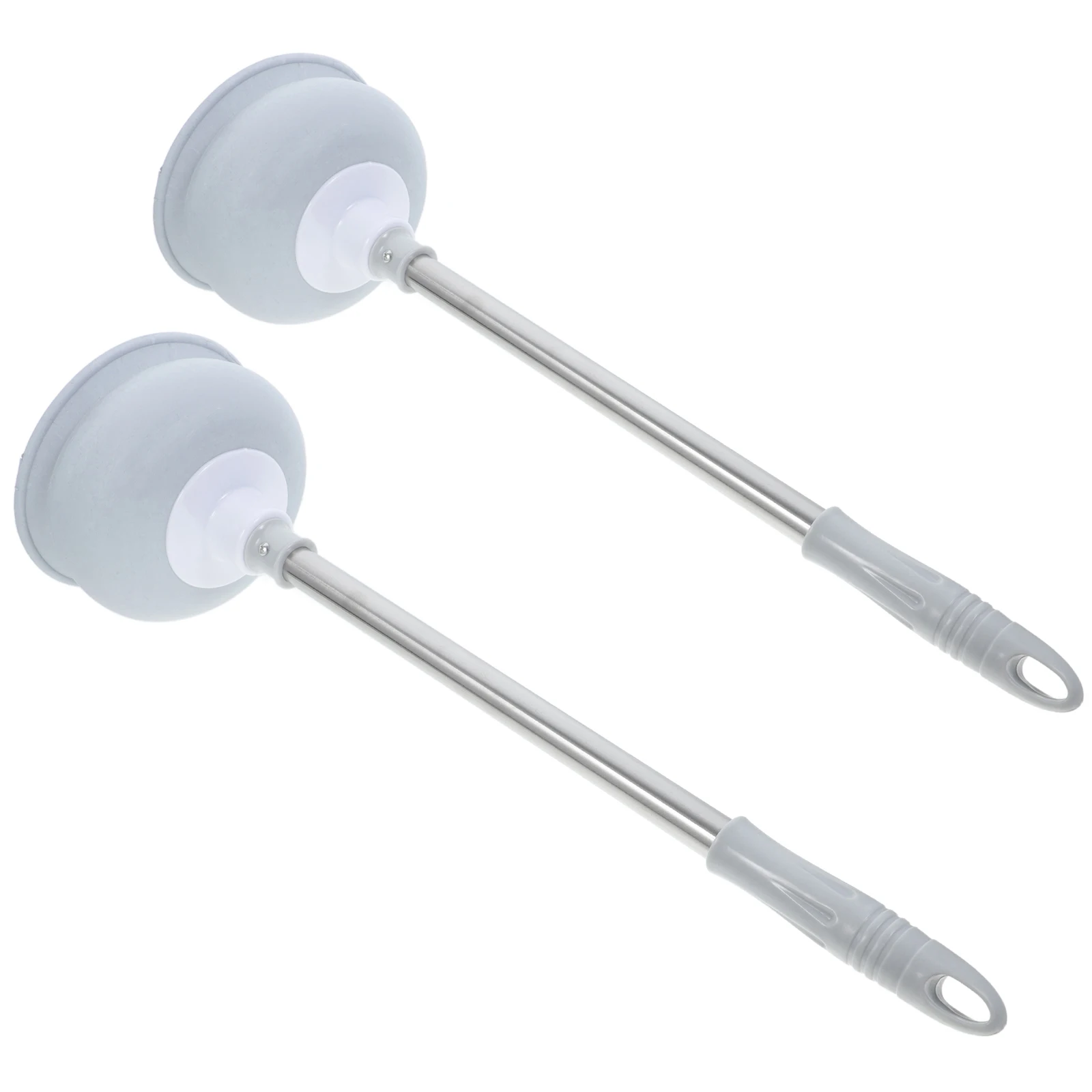 

2pcs Toilet Plunger Heavy Duty Anti Clogging Bathroom Sink Cleaner Rubber Tip Bowl Drain Unclogger Ergonomic Handle Home Office