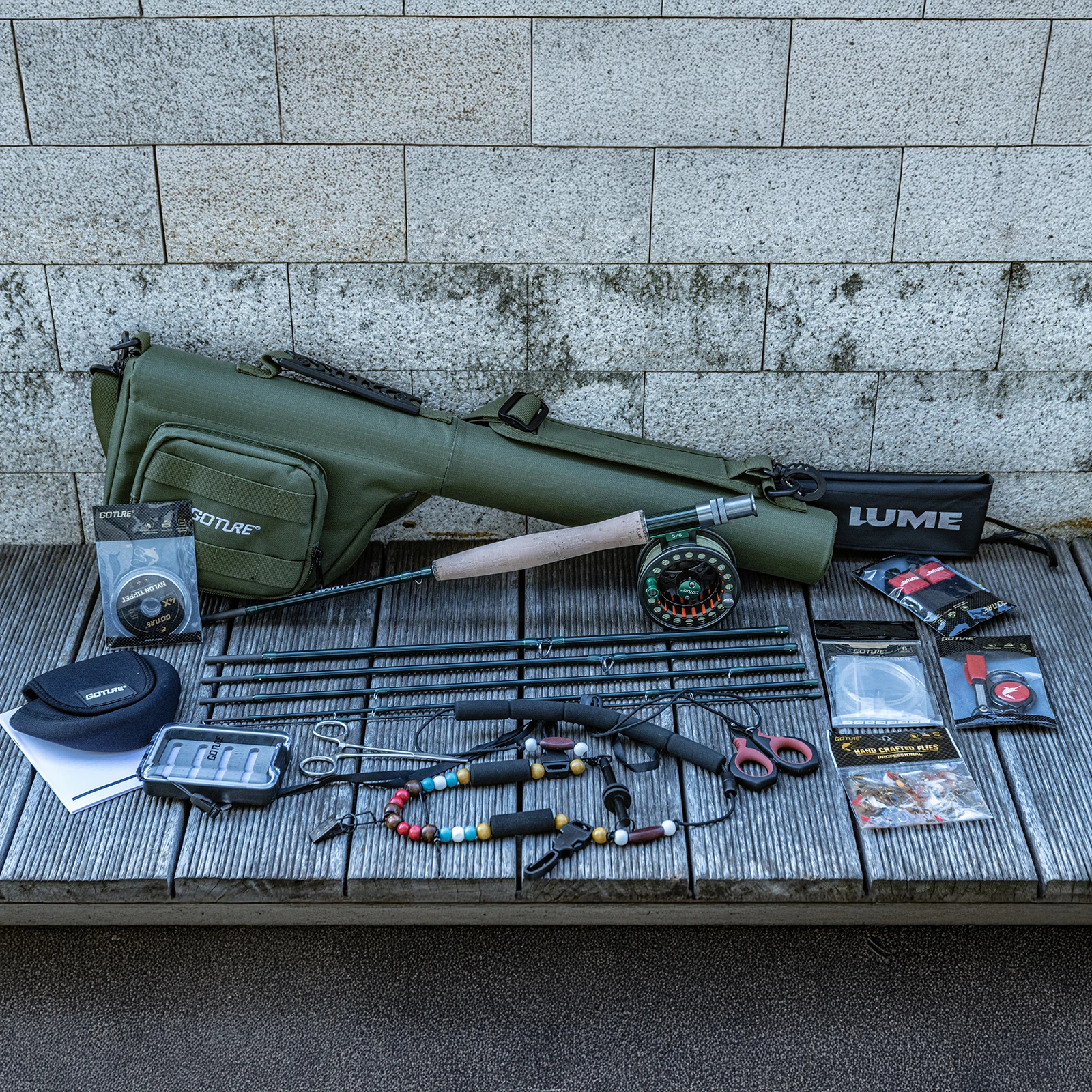 

Комбинированный набор удочек и катушек Goture, карбоновая удочка 5/6, аксессуары для катушек для форели, окуня, подходит для отдыха и рыбалки