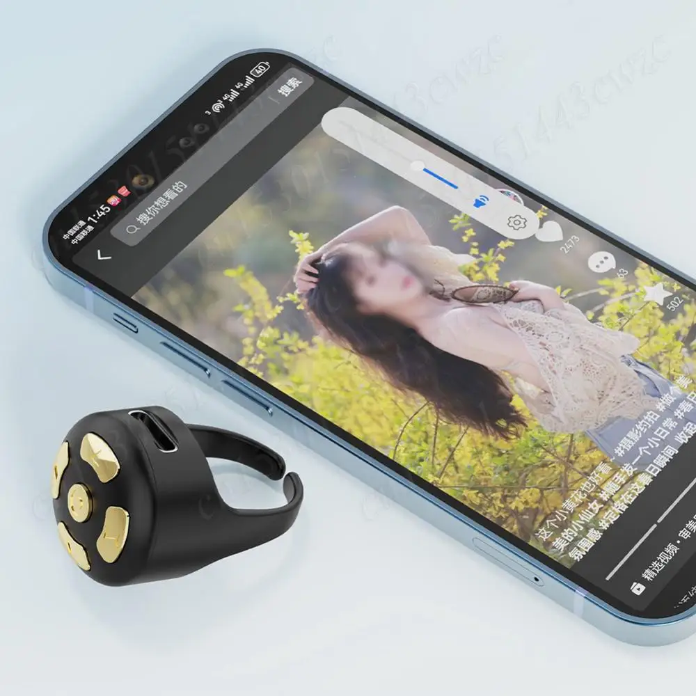 Per TikTok Scrolling Ring Finger Telecomando Compatibile con Bluetooth 5.0 Finger Remote Camera Registrazione video remota
