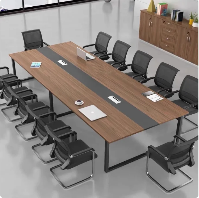 

Big Size Long Wood Office Discussion Round Chairs Sets Modern Wood Office Conference Table