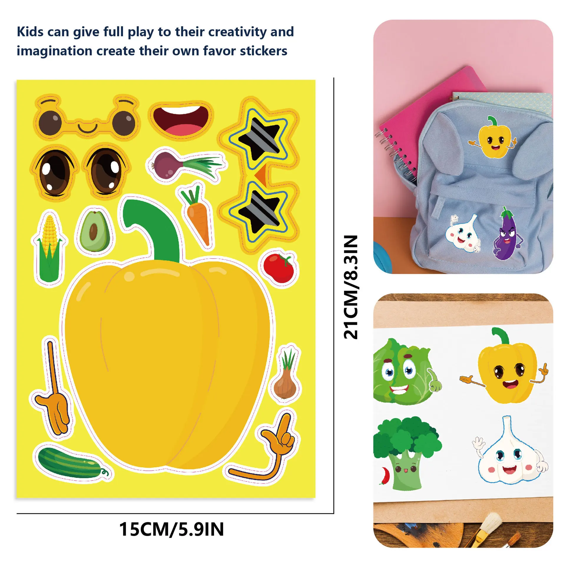 16 arkuszy Naklejek do samodzi – Art And Craft Vegetable recenzja i cena
