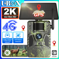 Ubox 2K 4G Solar Cellular Trail Camera Outdoor Hunting Trail Cam PIR Motion Activated 0.2s Trigger Time Night Vision CCTV UCon