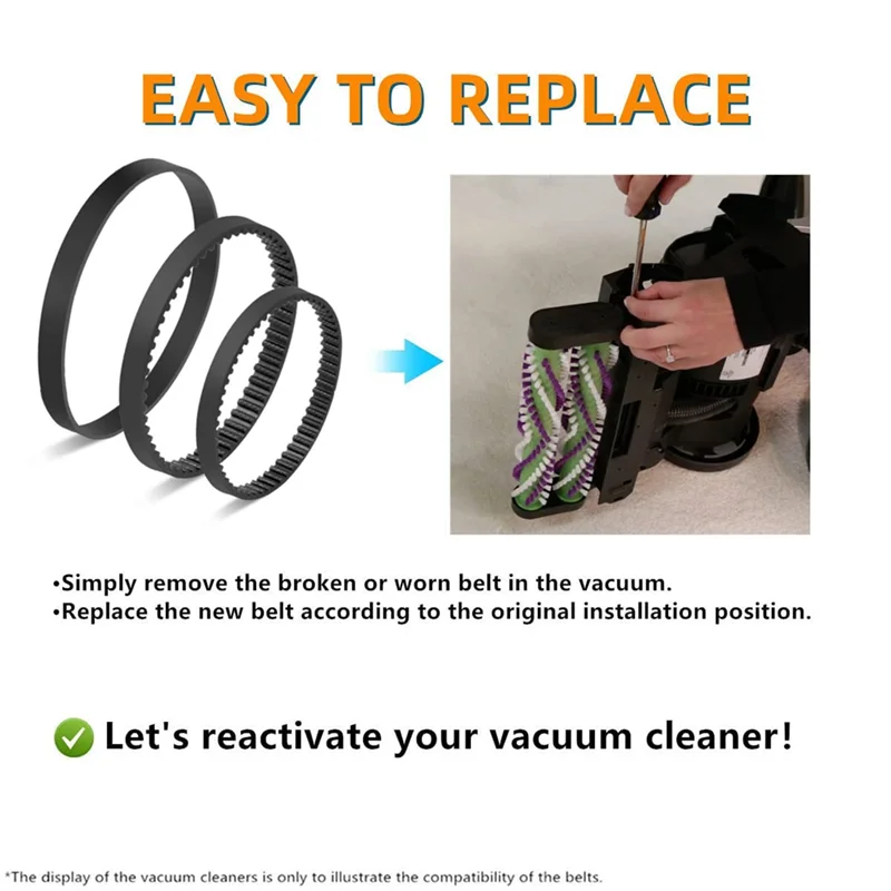 

A65T-9Pcs Replacement Belt Set For Bissell Proheat 2X Revolution Pet Pro Carpet Cleaner 1986, 1964, 2007, 2007P Series