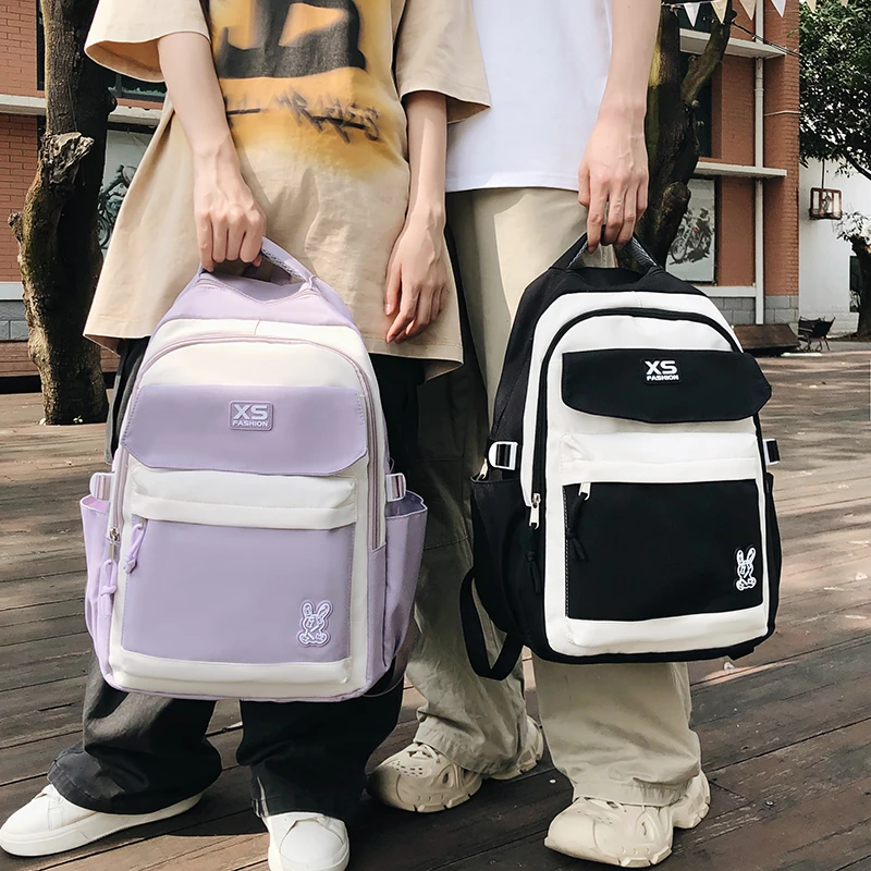 

Винтажная модная модная сумка-рюкзак для мужчин и женщин с простым дизайном логотипа с буквами, однотонная классическая пригородная сумка