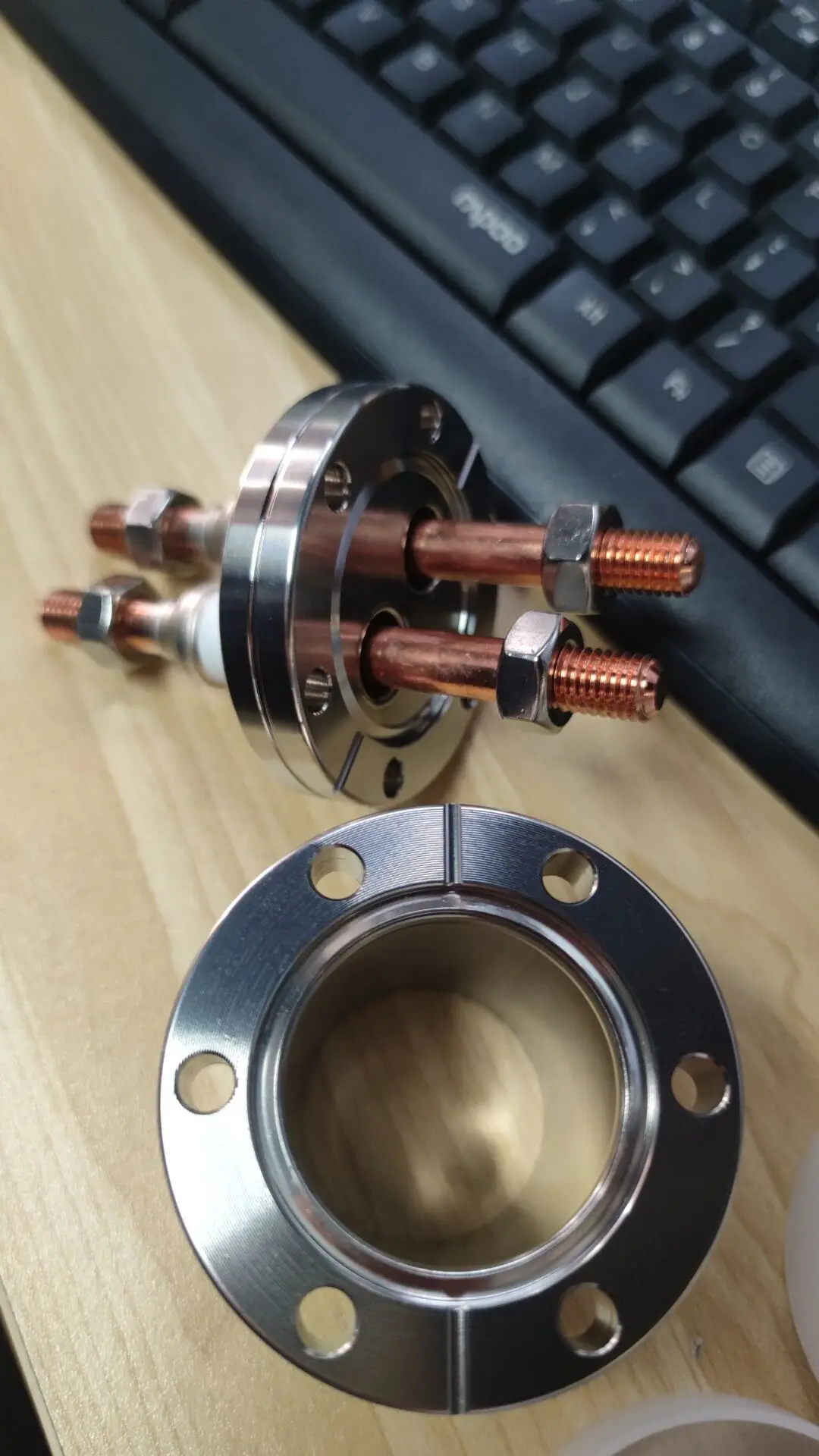 Vacuum Penetration Parts CF35 Electrode Flange CF Ceramic Electrode Vacuum Electrode Flange