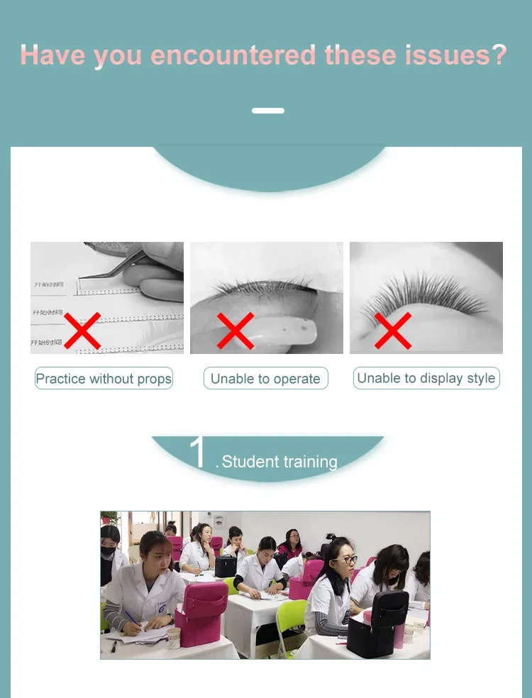 Wholesale Low Price Lash Mannequin Head Practice Kit with 5 Pairs Practice Strip Lashes for Training Eyelash Extensions 20 - 99