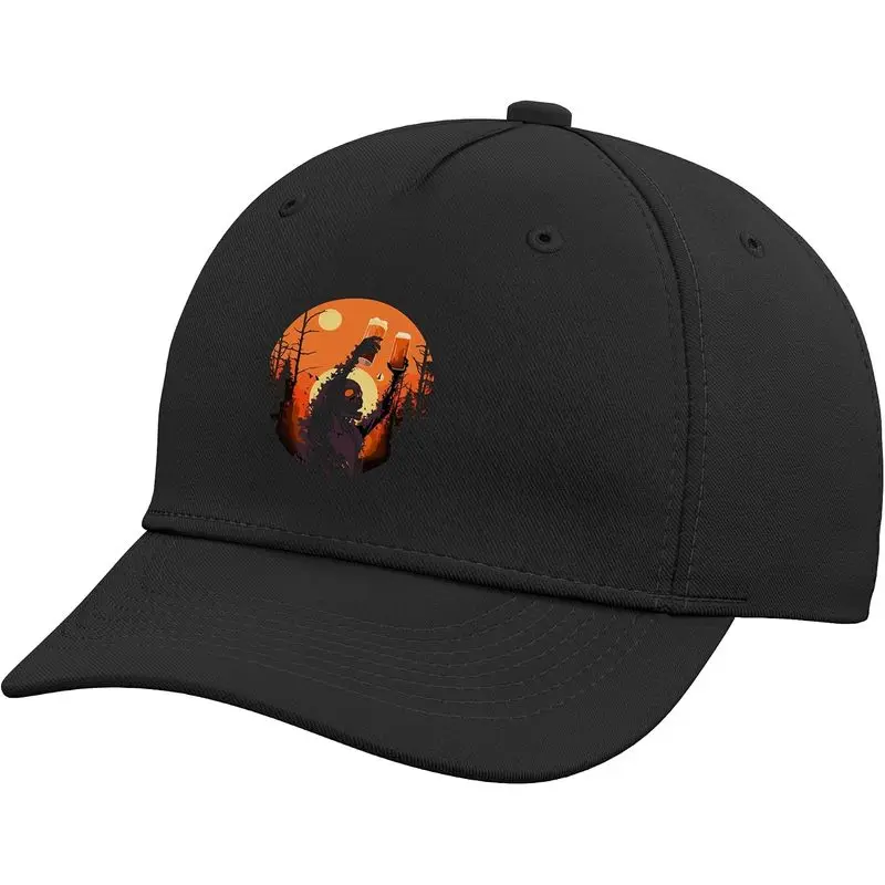 Zombie Drinking Moon Celebrating Halloween Adjustable Baseball Hat
