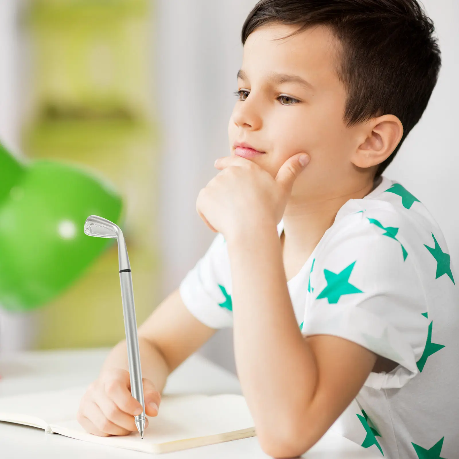 

Набор из 6 ручек в форме клюшек для гольфа, металлические, ретро-дизайн, канцелярские принадлежности, подарок для любителей гольфа, для офиса, дома, декора, на день рождения