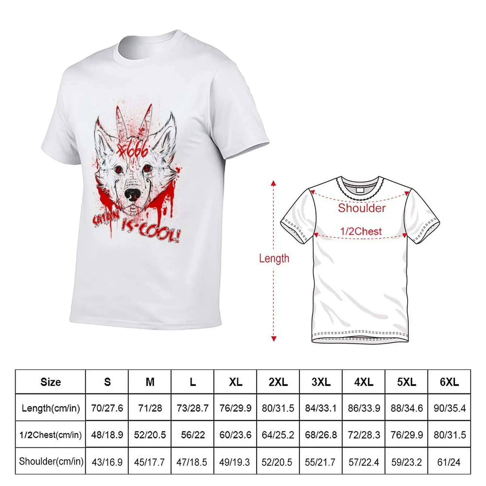 SATAN IS COOL T-Shirt man t shirt designer t shirt man luxury anime t shirts for man T-shirt