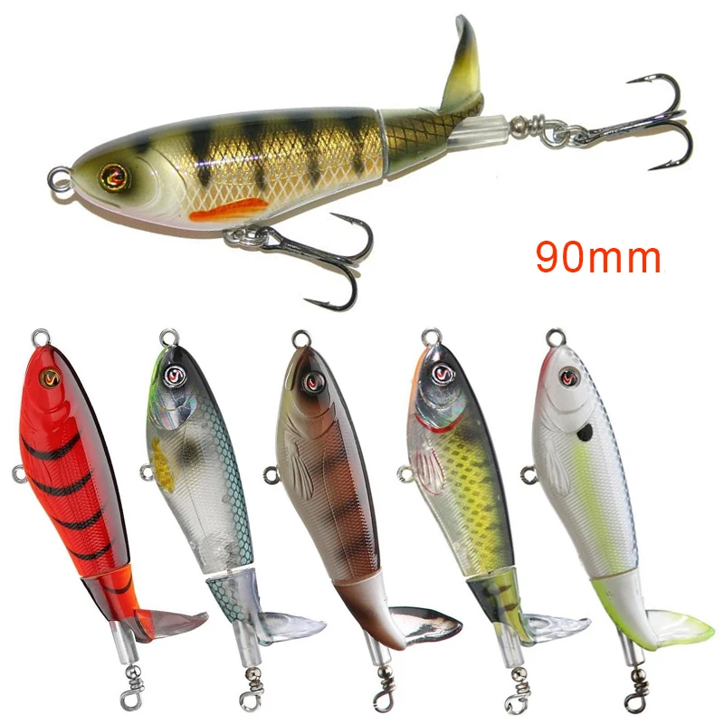 

1pcs 90mm Floating Fishing Lure Spin Bait Fishing Hard Bait Minnow Wobblers For Pike Crap Artificial Bait Pesca Fishing Good