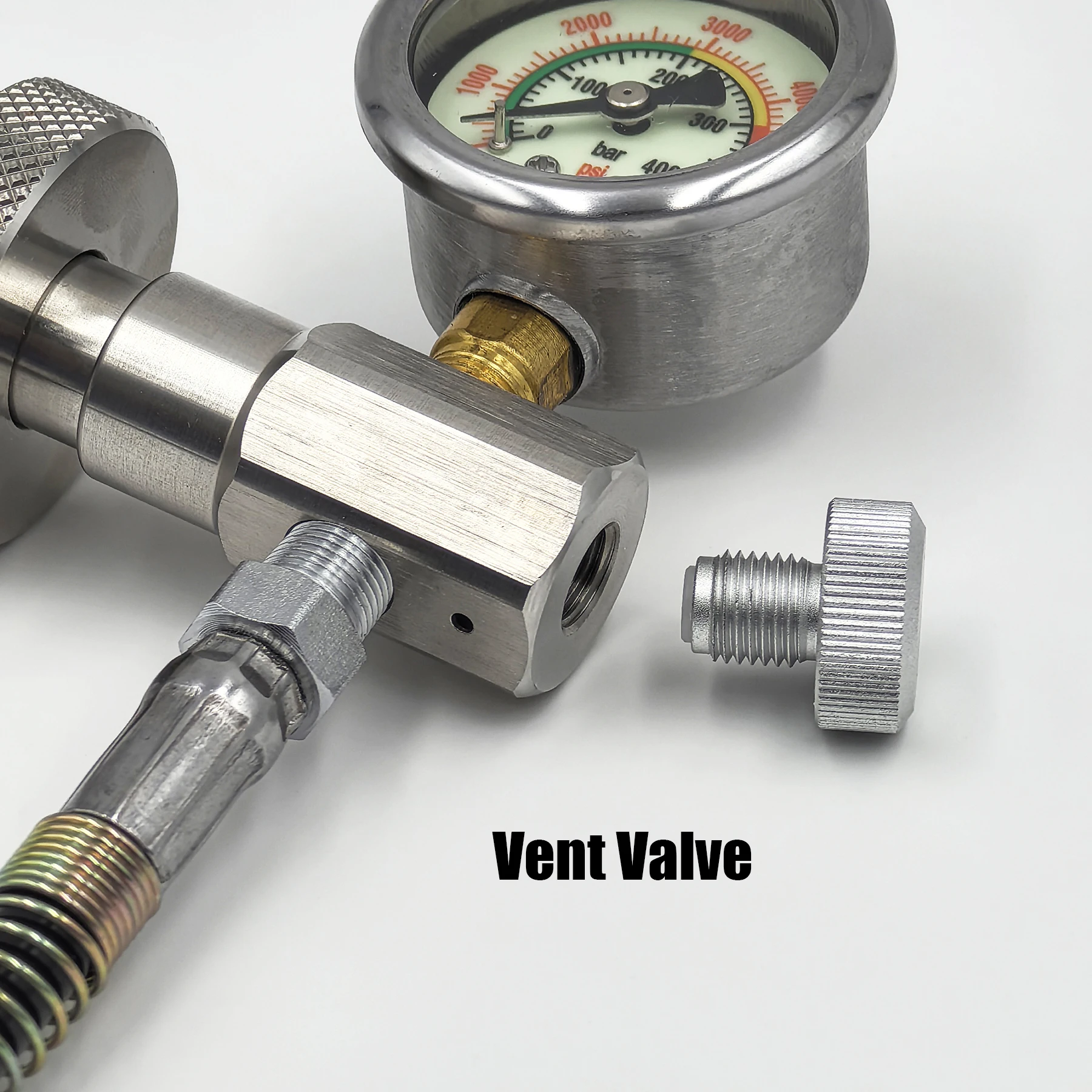 ارتفاع ضغط الهواء G5/8 محطة التعبئة عبوة ملء موصل DIN محول صمام خزان كبير إلى زجاجة اسطوانة صغيرة الفولاذ المقاوم للصدأ #4