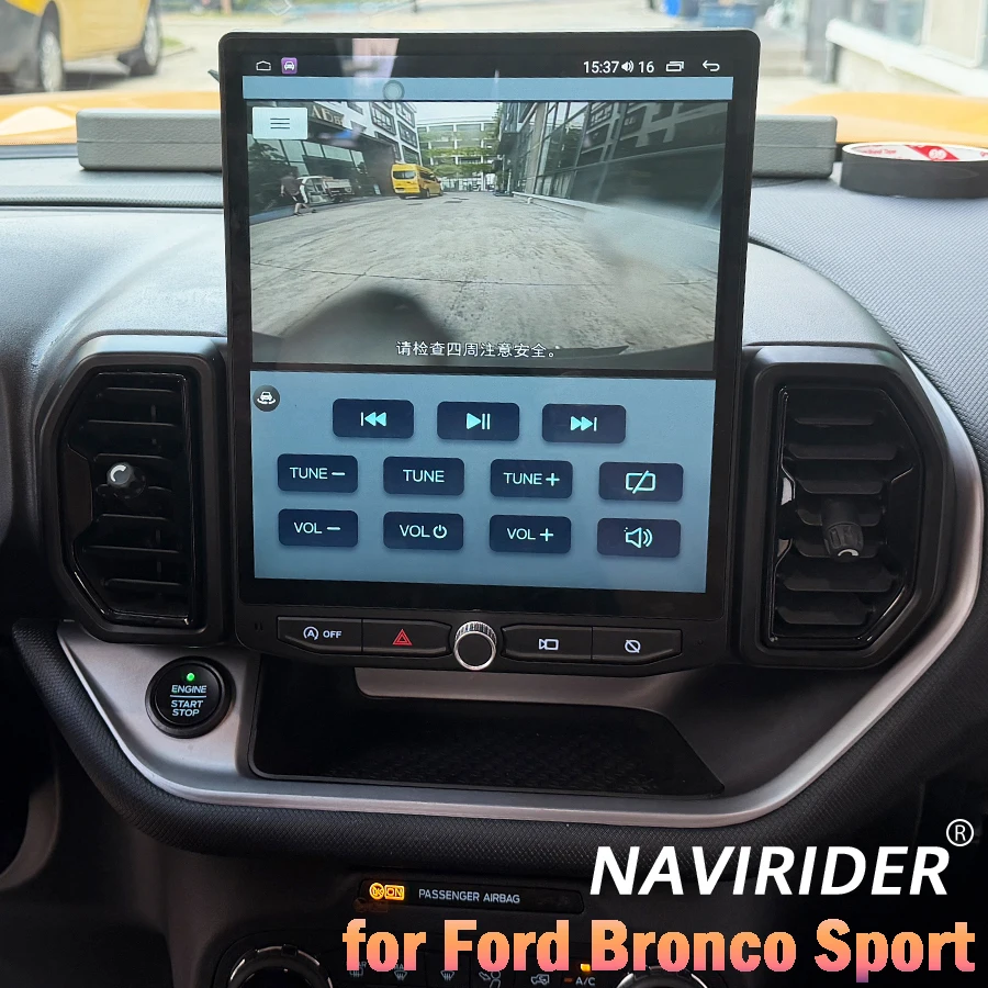 12inch Car Multimedia Player Stereo Radio For Ford Bronco Sport 2021 2022 2025 Android 14 Dual Systems GPS Screen Sync 4G WIFI