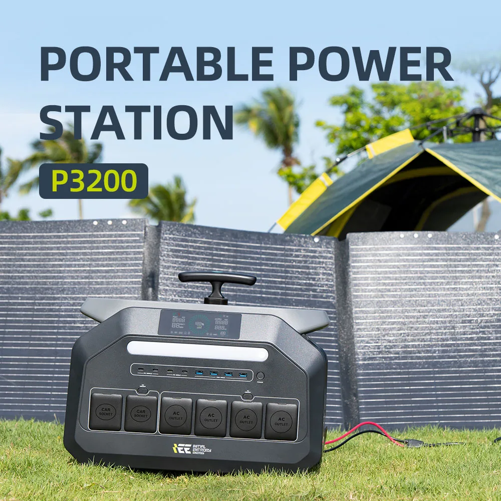 IEEtek P3200 3200W 2048Wh LiFePO4 Portable Power Station, Versatile Output Ports to Supply 16 Devices Simultaneously, Making It Suitable for Home Backup Power and Outdoor Camping Emergency Power
