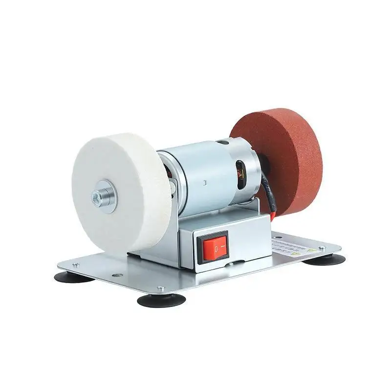 Mini Electric Bench Grinder Pure Copper Motor Dual Grinding Wheels Strong Power For DIY Sharpening Polishing Rust Removal