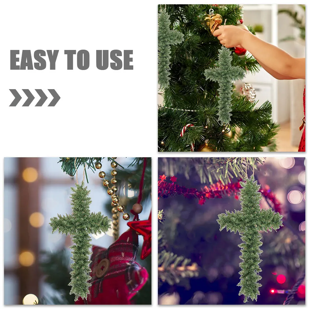 

Cross Wreath Frame Metal Garland Decorative Wall Hanging Easter Christmas Halloween Festive Sturdy Iron Easy Indoor Outdoor