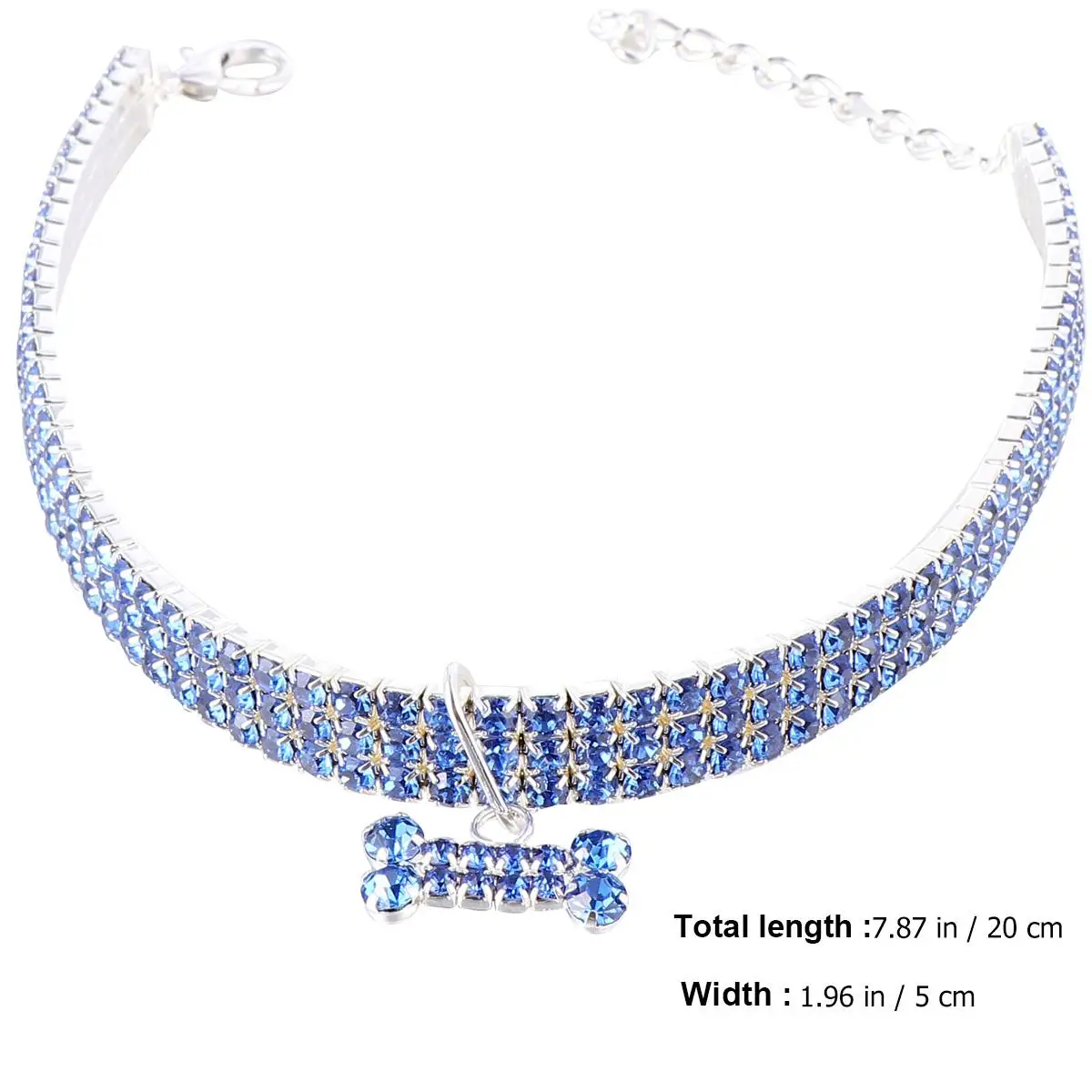 

Rhinestone Pet Collar Shining Crystal Dog Necklace Adjustable Size Comfortable Puppy Cat Accessories Wear Pet