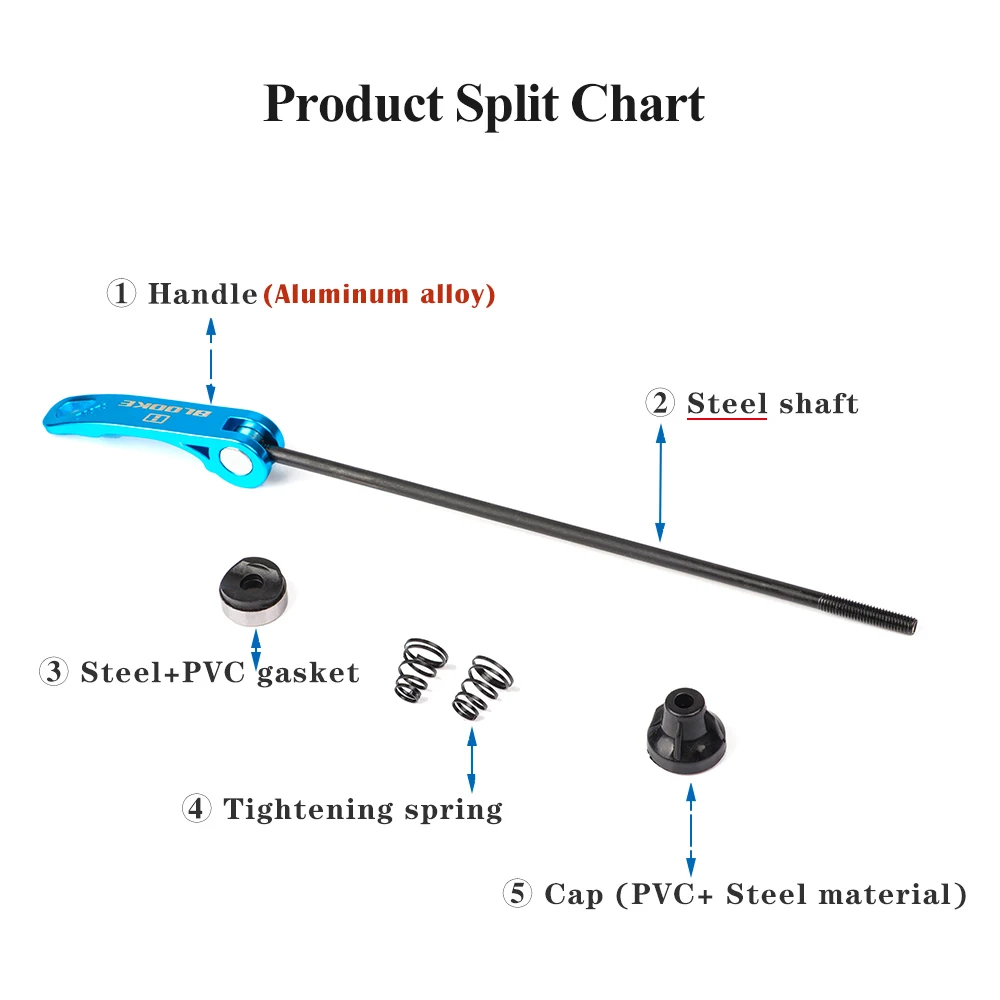 Fahrrad Spieß Hebel Quick Release Bike QR Rad Locking Sicherheit Anti Diebstahl Spieße Für MTB Mountain Road Radfahren Hub Teile – Detail 3
