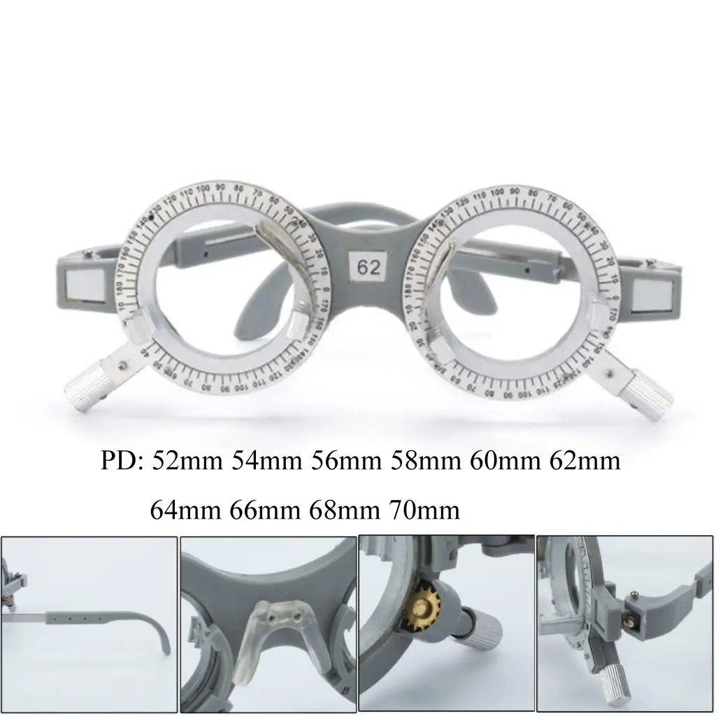Trial Lens Frame Adjustable PD Range Optic Lens Frames Safety Glasses for Optometry and Vision Care