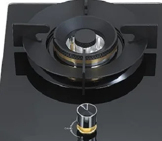 Встроенная настольная газовая плита с одной горелкой и металлической ручкой для домашнего использования на кухне