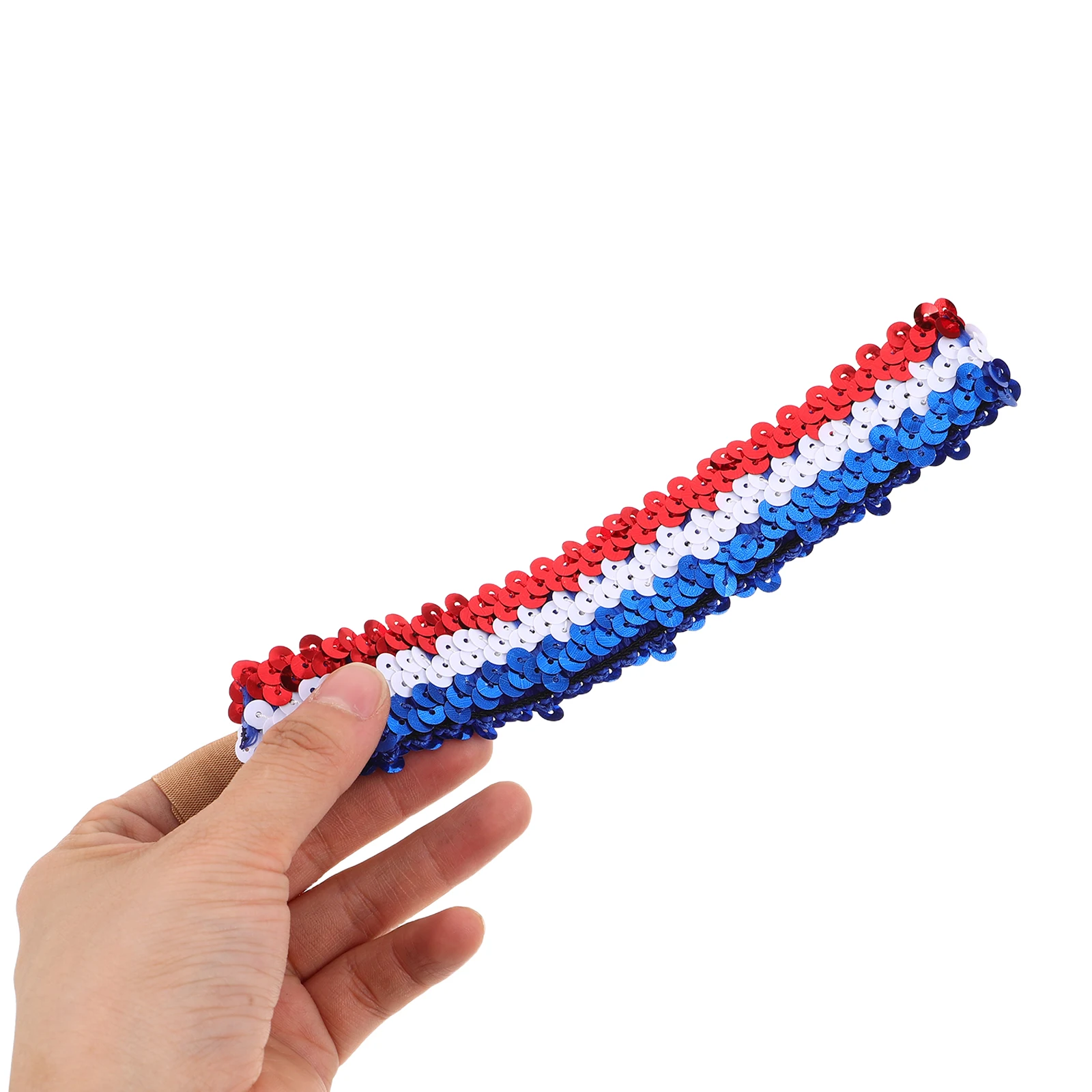 

4Pcs Sequin Headbands Elastic Multicolor Glitter Stretch Hairbands for Disco Party Festival Workout Hair Accessories