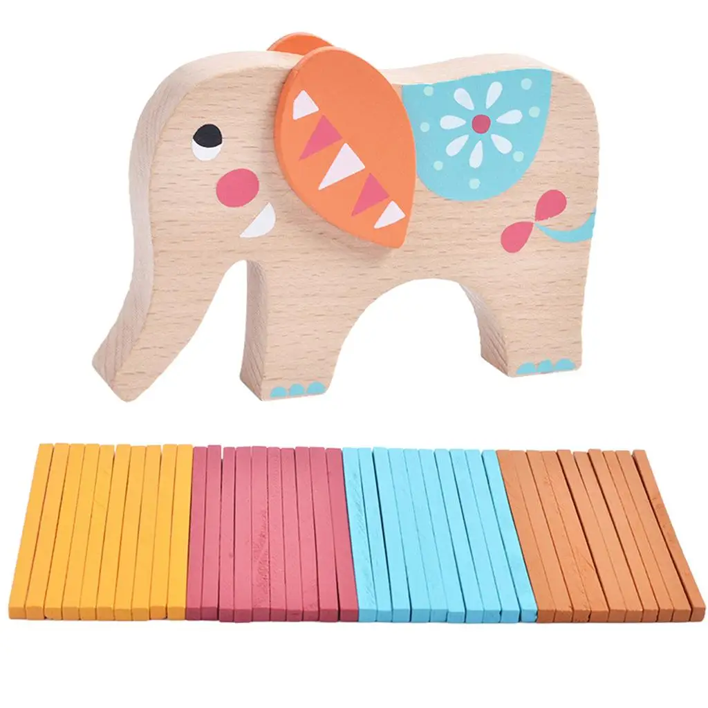 Wooden Stacking Up Blocks Balancing Game Puzzles Kids Educational Toy Gift