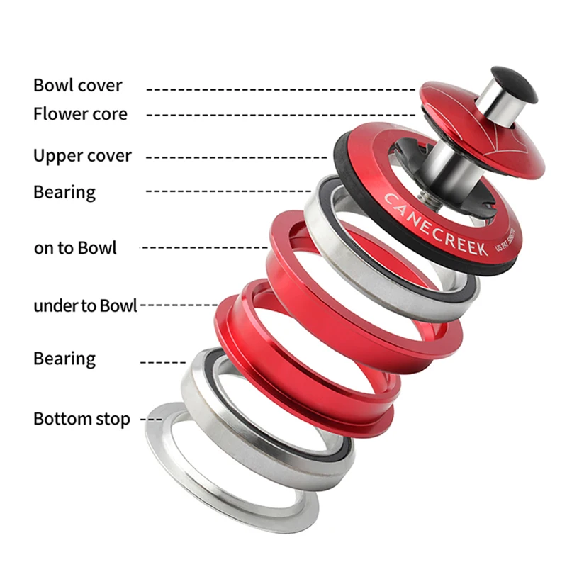 Muqzi Mtb Bike Headset Integrated 1 1/8 Steering Column 44MM Mountain Bicycle Press Bearings Box Vtt Fork Cups Cycling