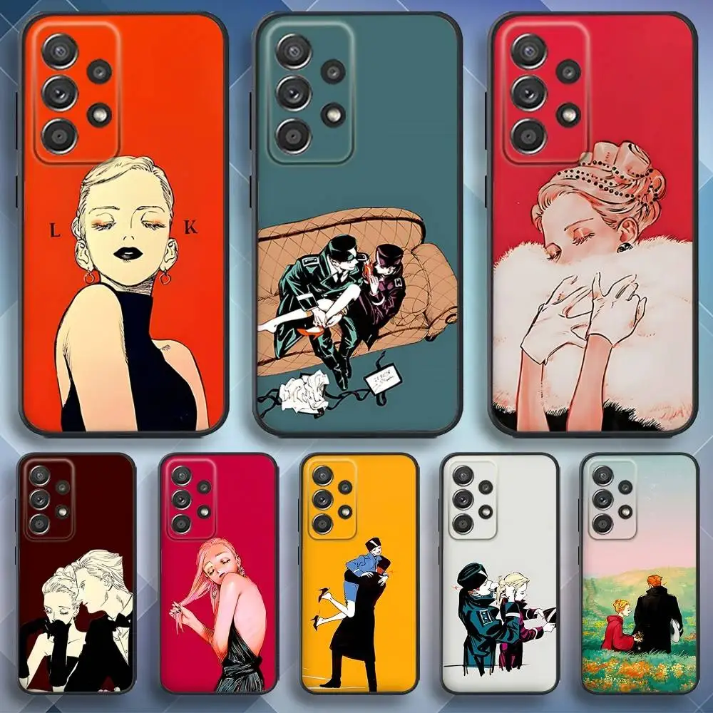 

V-Veil Kotteri novel Phone Case For Samsung S 25,24,23,22,30,21,10,9,Ultra,Plus,Lite,FE,4,5 G Soft Black Case