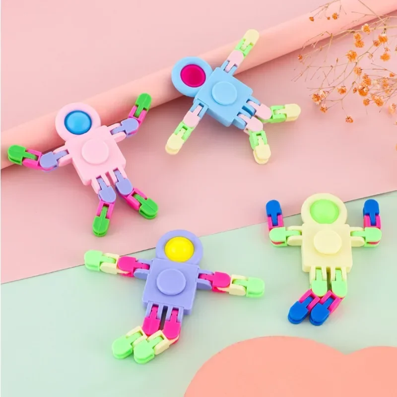 1 stücke niedlichen zappeln sensorischen Spinner Spielzeug transform ierbare Kette Roboter Fingers pitze Spielzeug Stress abbau für Kinder Neuheit & Knebel Spielzeug Geschenk