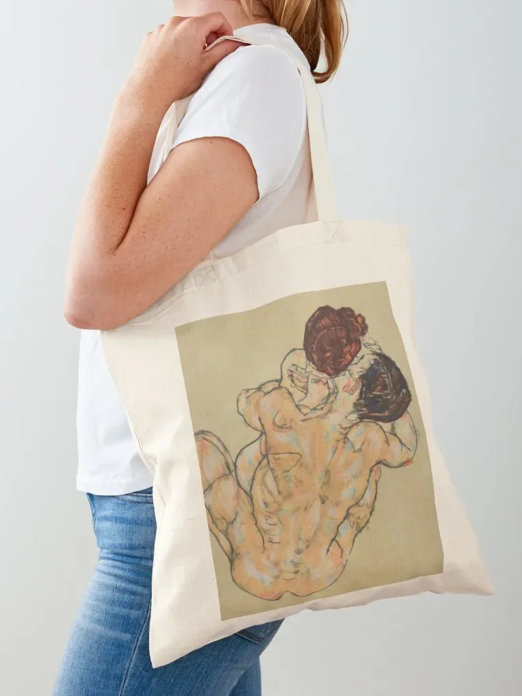 Egon Schiele - Mann & Frau Tote Bag tote men Big women cute