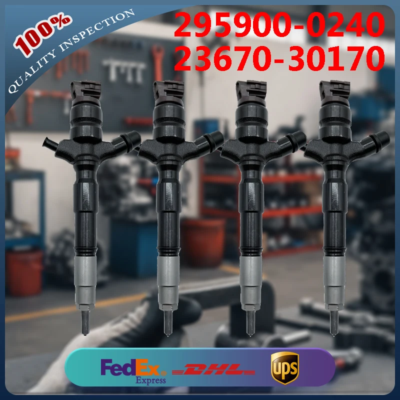 

4 шт. 295900-0240 23670-30170 топливная форсунка Common Rail для двигателя Toyota Dyna Hiace Hilux 1KD-FTV