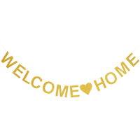 1 Set of Welcome Home Hanging Sign Banner Home Decor Party Decorative Welcome Banners Party Banner Bunting Flags Photo Prop